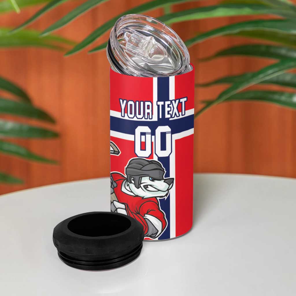 Custom Norway Hockey 4 in 1 Can Cooler Tumbler The Polar Bears Hockey - Wonder Print Shop