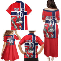 Custom Norway Hockey Family Matching Puletasi and Hawaiian Shirt The Polar Bears Hockey - Wonder Print Shop