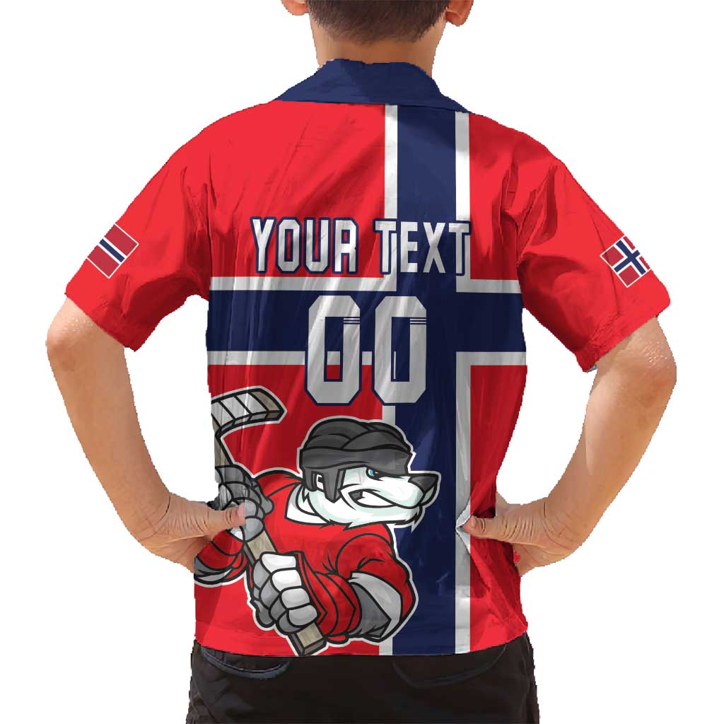 Custom Norway Hockey Family Matching Summer Maxi Dress and Hawaiian Shirt The Polar Bears Hockey - Wonder Print Shop