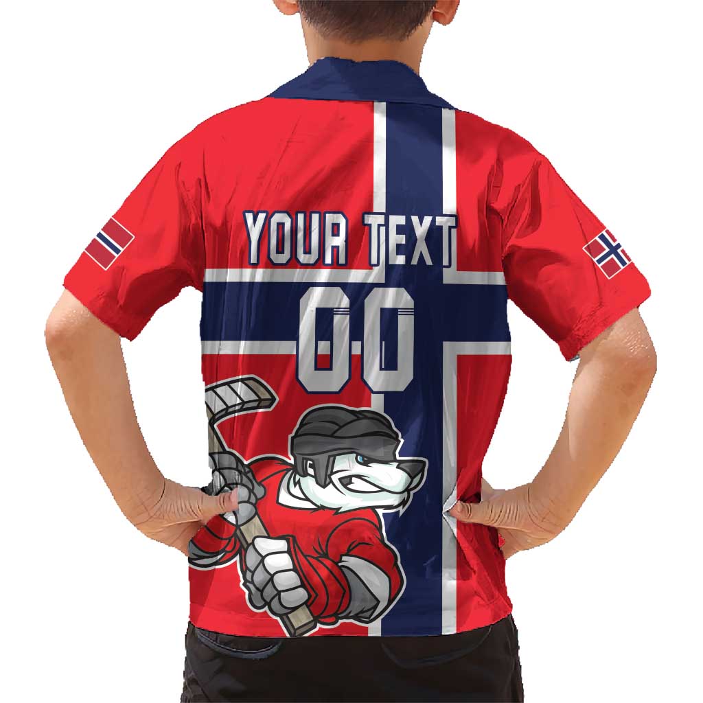 Custom Norway Hockey Kid Hawaiian Shirt The Polar Bears Hockey - Wonder Print Shop
