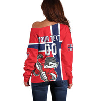 Custom Norway Hockey Off Shoulder Sweater The Polar Bears Hockey - Wonder Print Shop