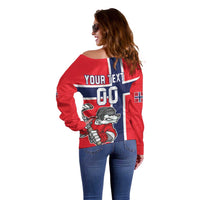 Custom Norway Hockey Off Shoulder Sweater The Polar Bears Hockey - Wonder Print Shop