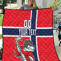 Custom Norway Hockey Quilt The Polar Bears Hockey - Wonder Print Shop