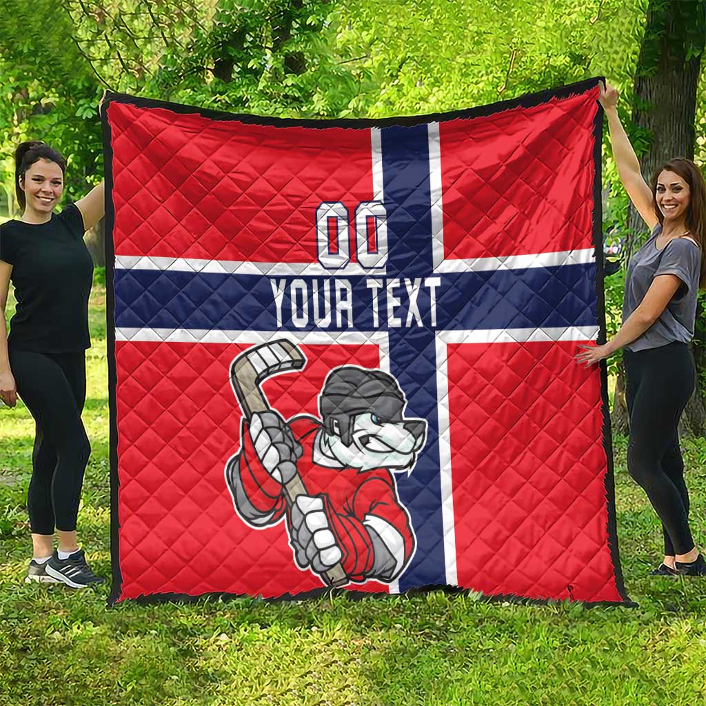 Custom Norway Hockey Quilt The Polar Bears Hockey - Wonder Print Shop
