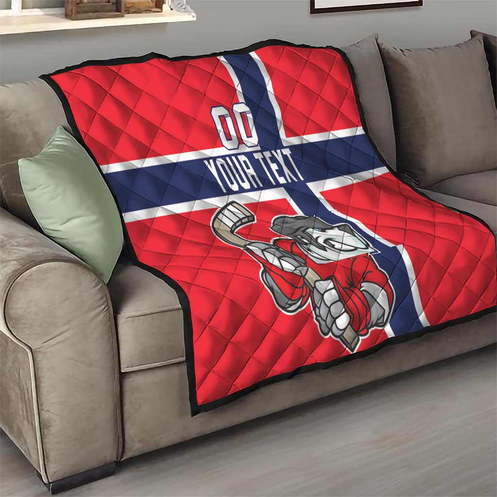 Custom Norway Hockey Quilt The Polar Bears Hockey - Wonder Print Shop