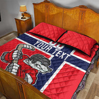 Custom Norway Hockey Quilt Bed Set The Polar Bears Hockey - Wonder Print Shop