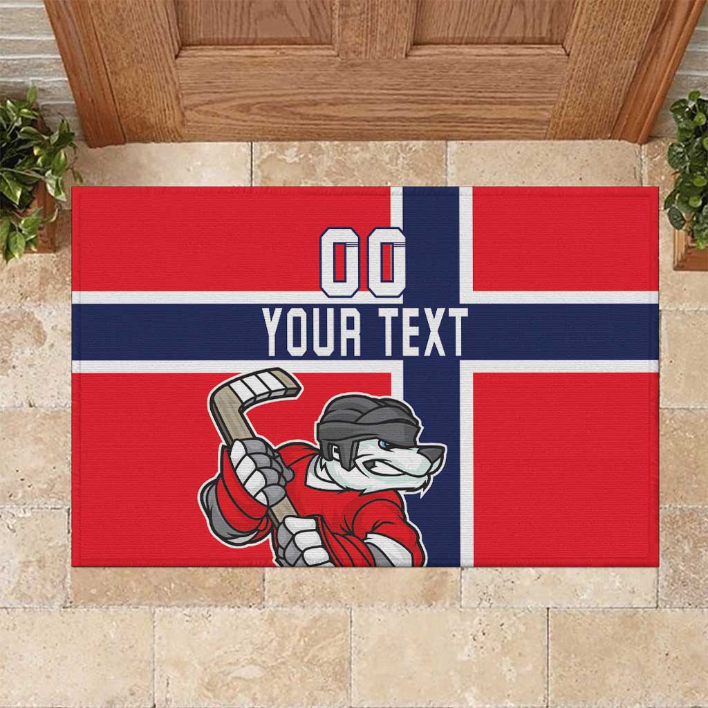 Custom Norway Hockey Rubber Doormat The Polar Bears Hockey - Wonder Print Shop