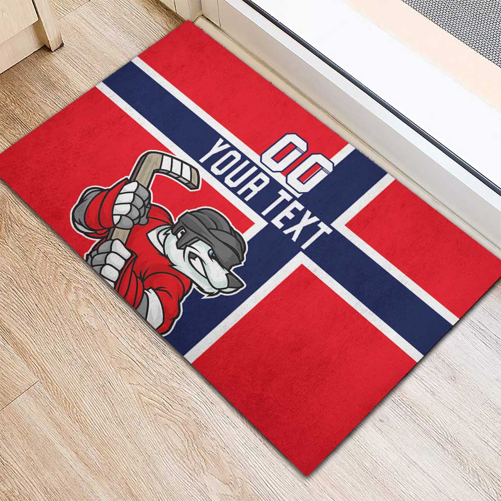 Custom Norway Hockey Rubber Doormat The Polar Bears Hockey - Wonder Print Shop