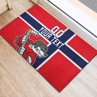 Custom Norway Hockey Rubber Doormat The Polar Bears Hockey - Wonder Print Shop