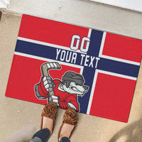 Custom Norway Hockey Rubber Doormat The Polar Bears Hockey - Wonder Print Shop