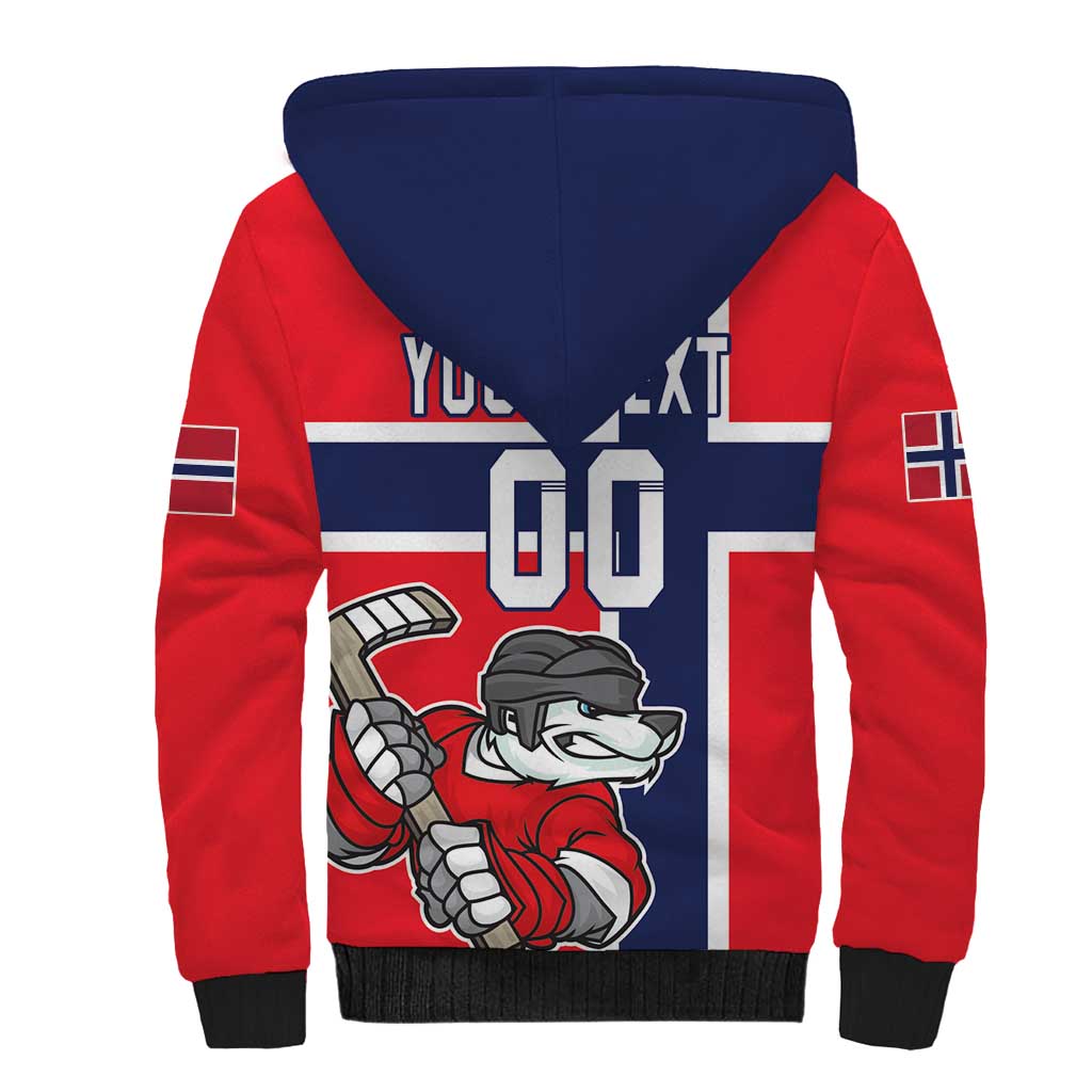Custom Norway Hockey Sherpa Hoodie The Polar Bears Hockey - Wonder Print Shop