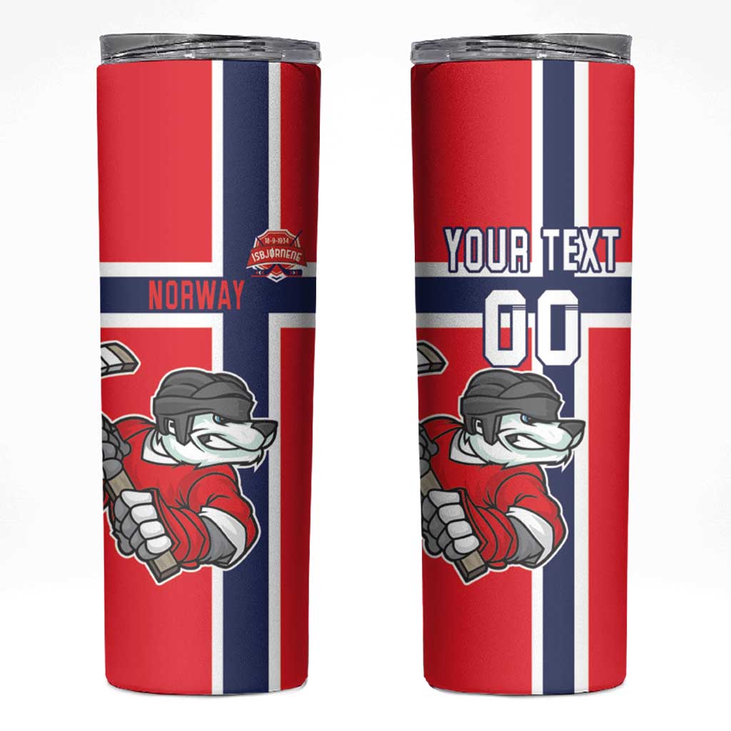 Custom Norway Hockey Skinny Tumbler The Polar Bears Hockey - Wonder Print Shop