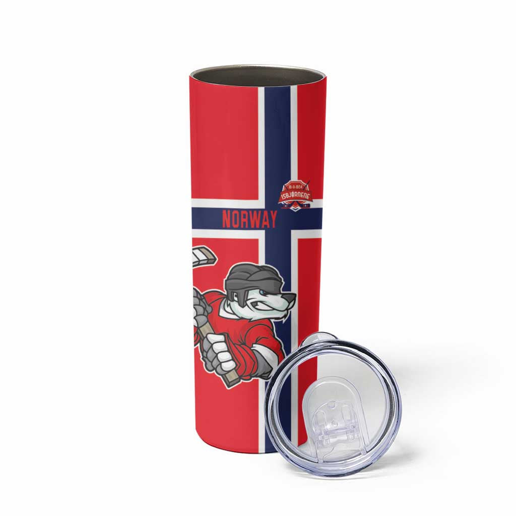 Custom Norway Hockey Skinny Tumbler The Polar Bears Hockey - Wonder Print Shop
