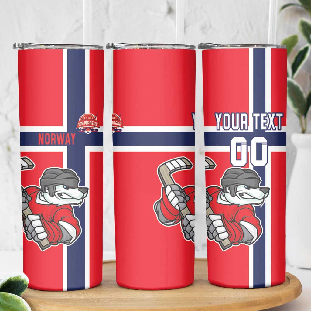 Custom Norway Hockey Skinny Tumbler The Polar Bears Hockey - Wonder Print Shop