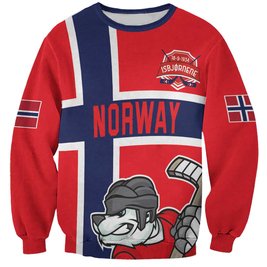 Custom Norway Hockey Sweatshirt The Polar Bears Hockey - Wonder Print Shop