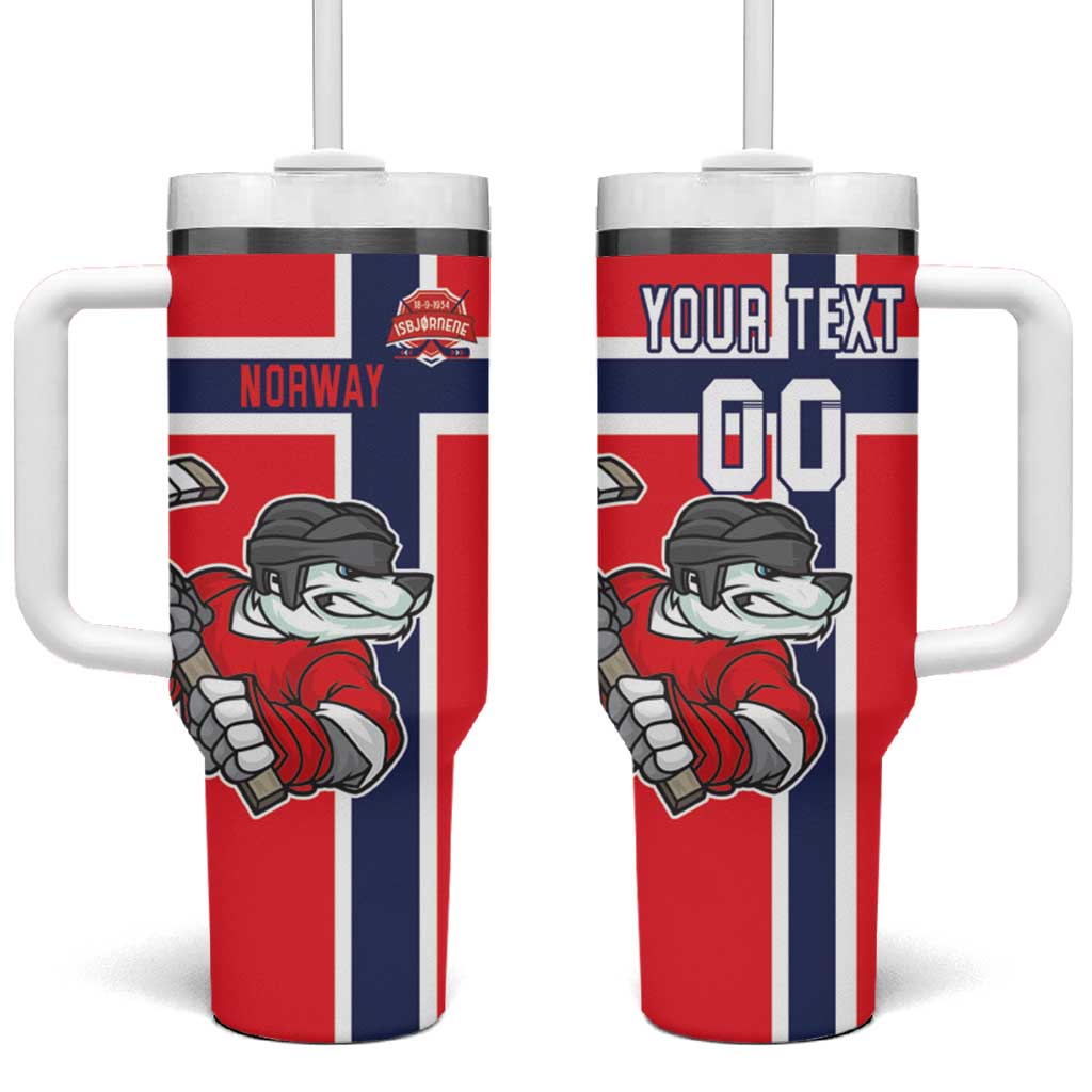 Custom Norway Hockey Tumbler With Handle The Polar Bears Hockey - Wonder Print Shop