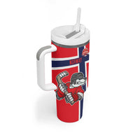 Custom Norway Hockey Tumbler With Handle The Polar Bears Hockey - Wonder Print Shop