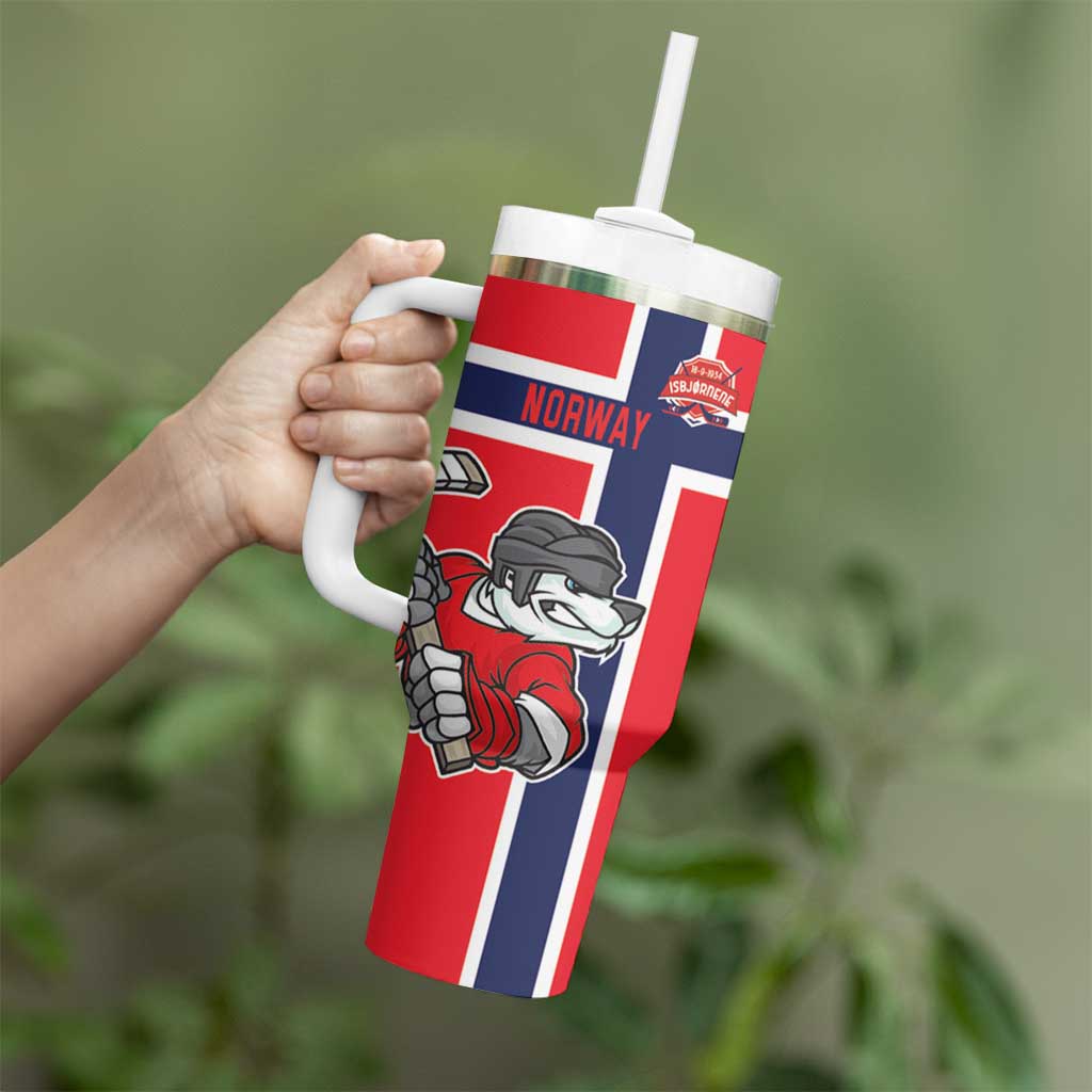 Custom Norway Hockey Tumbler With Handle The Polar Bears Hockey - Wonder Print Shop