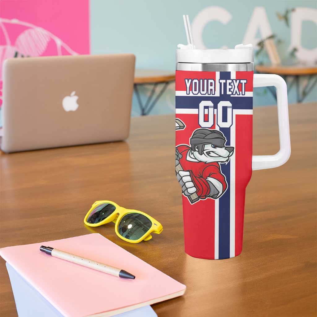 Custom Norway Hockey Tumbler With Handle The Polar Bears Hockey - Wonder Print Shop