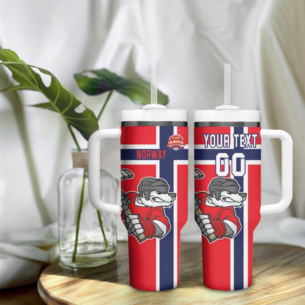 Custom Norway Hockey Tumbler With Handle The Polar Bears Hockey - Wonder Print Shop