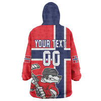 Custom Norway Hockey Wearable Blanket Hoodie The Polar Bears Hockey - Wonder Print Shop