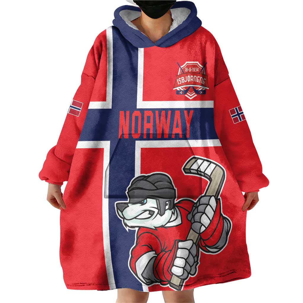 Custom Norway Hockey Wearable Blanket Hoodie The Polar Bears Hockey - Wonder Print Shop