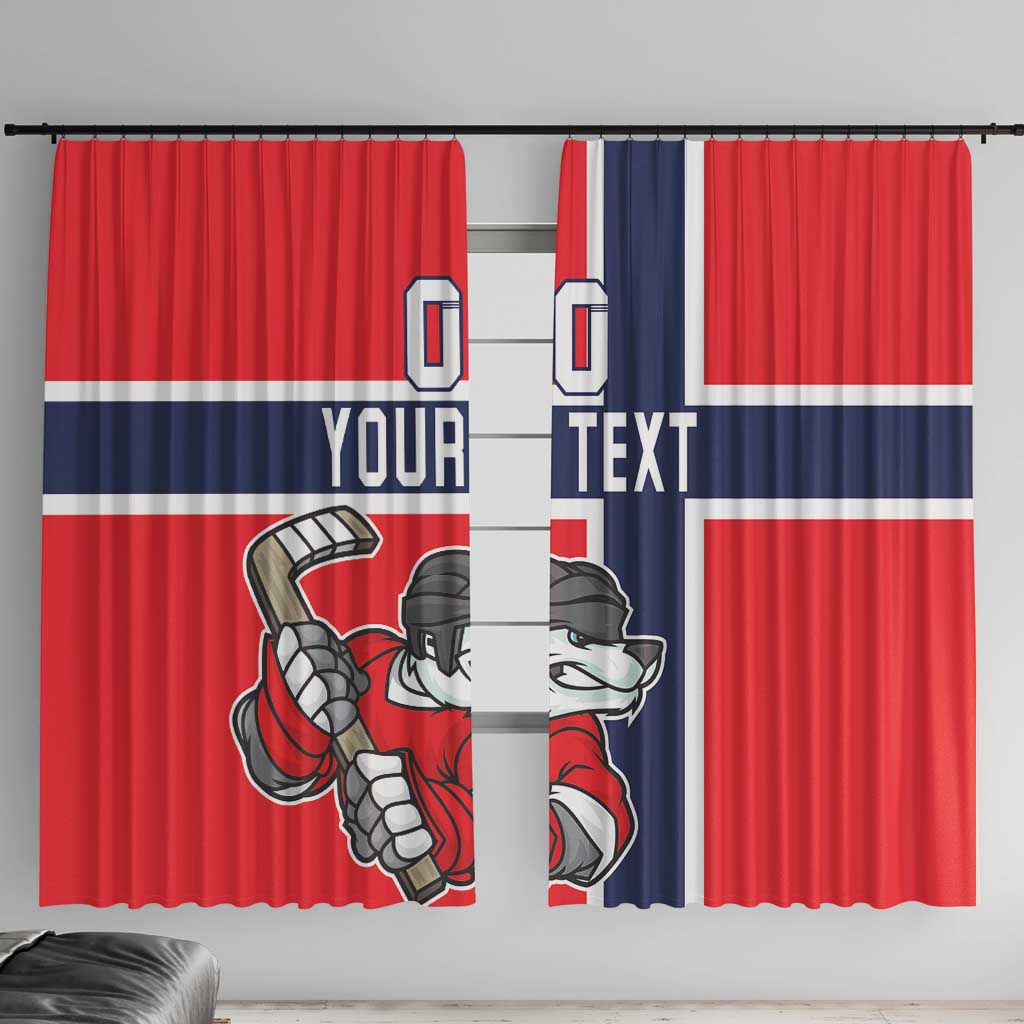 Custom Norway Hockey Window Curtain The Polar Bears Hockey - Wonder Print Shop