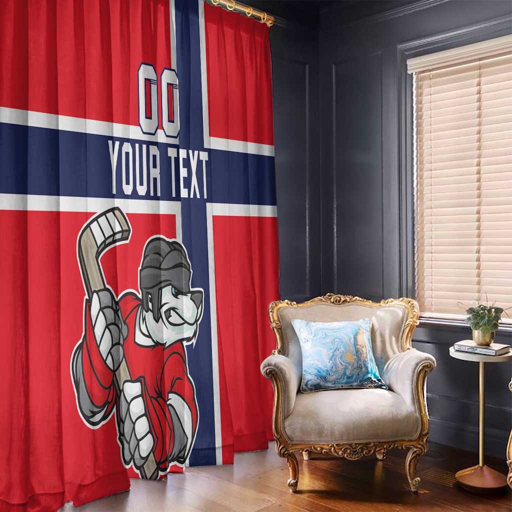 Custom Norway Hockey Window Curtain The Polar Bears Hockey - Wonder Print Shop