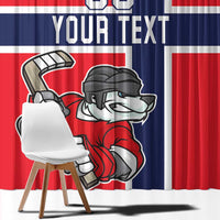 Custom Norway Hockey Window Curtain The Polar Bears Hockey - Wonder Print Shop