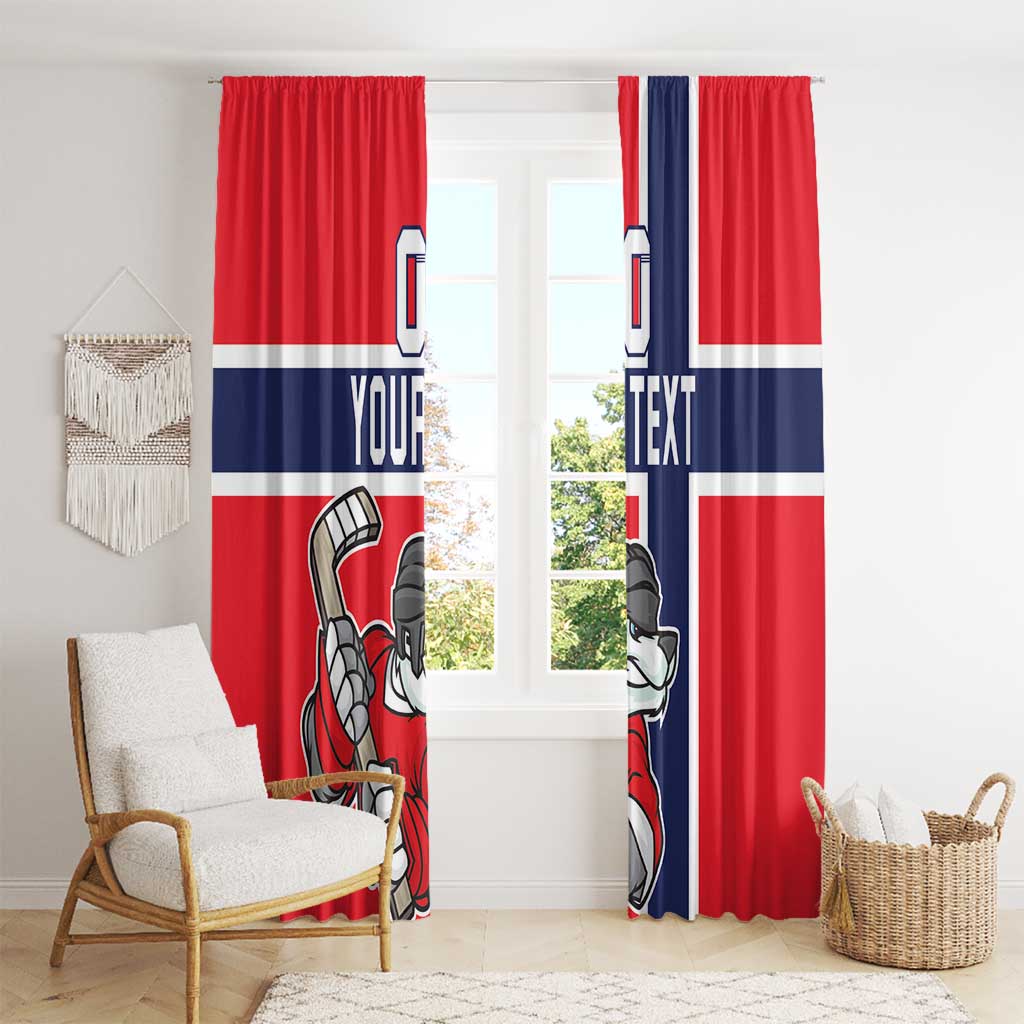 Custom Norway Hockey Window Curtain The Polar Bears Hockey - Wonder Print Shop