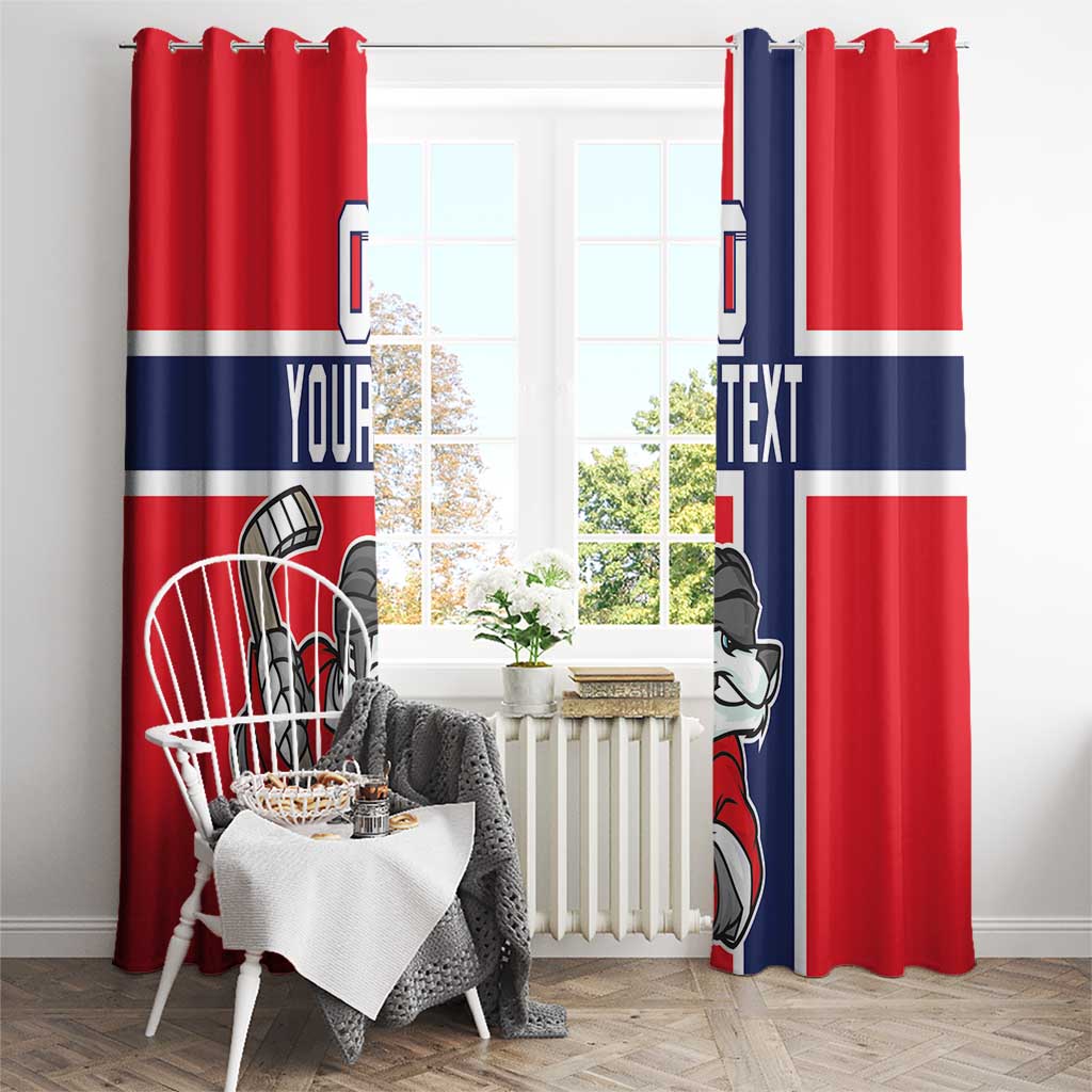 Custom Norway Hockey Window Curtain The Polar Bears Hockey - Wonder Print Shop