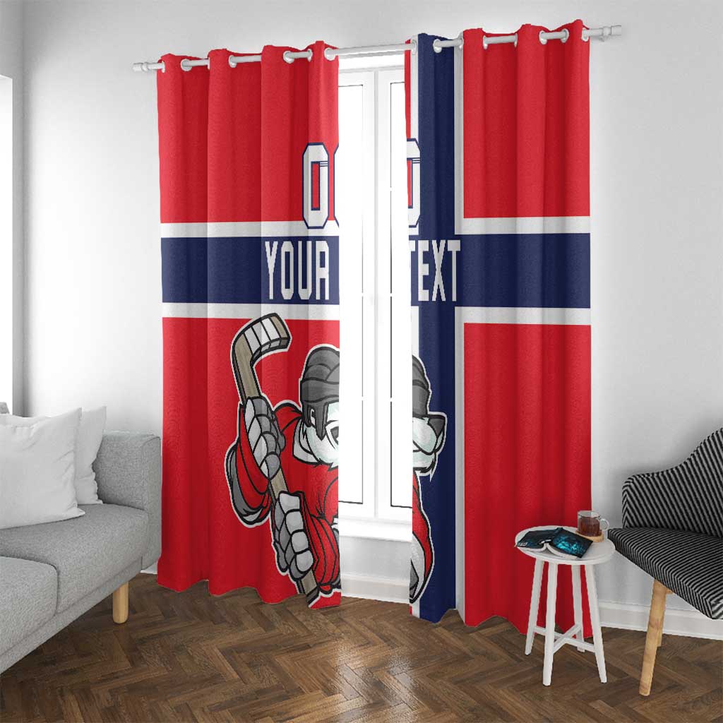 Custom Norway Hockey Window Curtain The Polar Bears Hockey - Wonder Print Shop