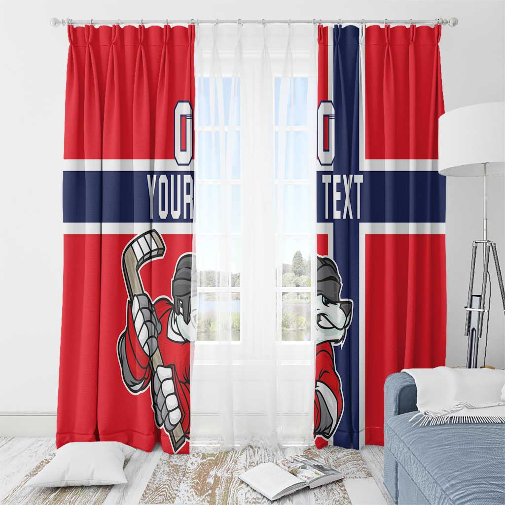 Custom Norway Hockey Window Curtain The Polar Bears Hockey - Wonder Print Shop