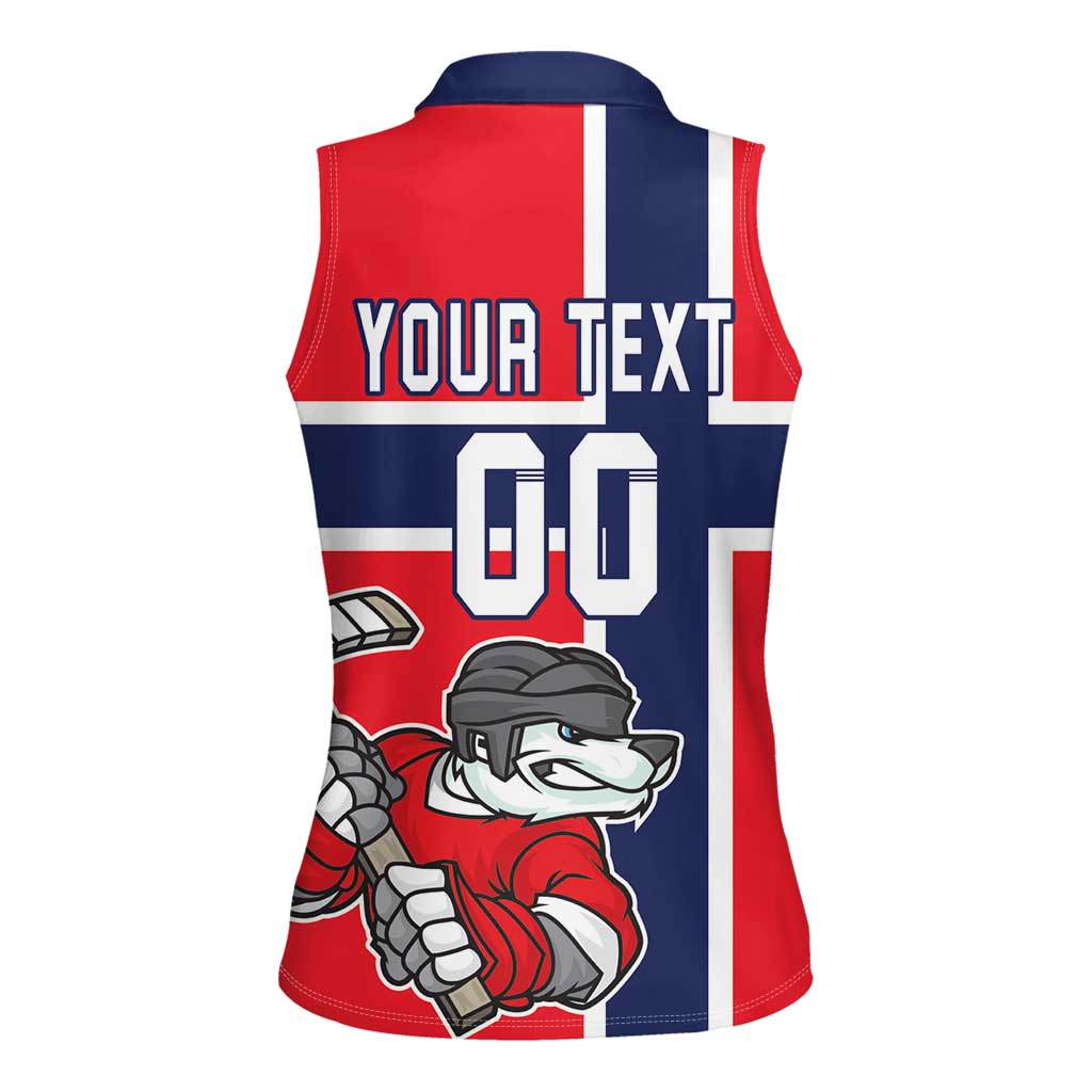 Custom Norway Hockey Women Sleeveless Polo Shirt The Polar Bears Hockey - Wonder Print Shop