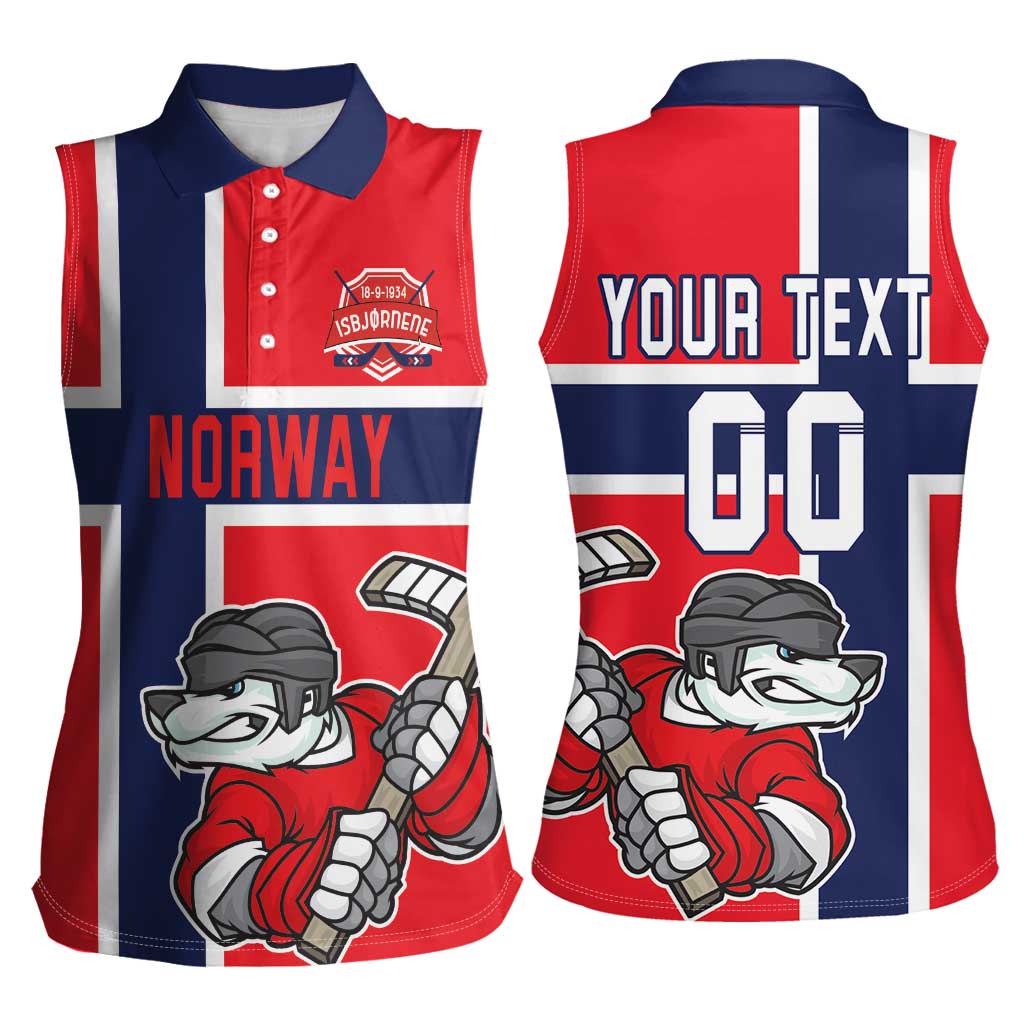 Custom Norway Hockey Women Sleeveless Polo Shirt The Polar Bears Hockey - Wonder Print Shop
