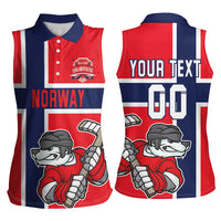 Custom Norway Hockey Women Sleeveless Polo Shirt The Polar Bears Hockey - Wonder Print Shop