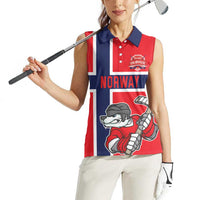 Custom Norway Hockey Women Sleeveless Polo Shirt The Polar Bears Hockey - Wonder Print Shop