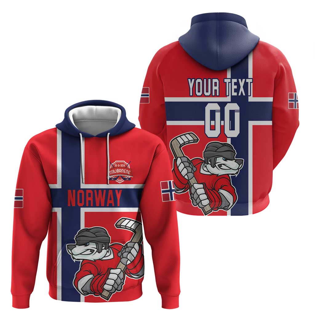 Custom Norway Hockey Zip Hoodie The Polar Bears Hockey - Wonder Print Shop
