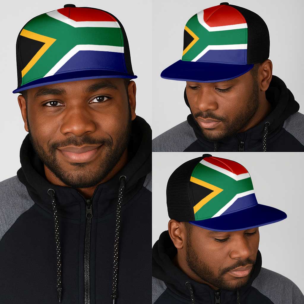 South Africa Mesh Trucker Cap Flag Color Inspiration - Wonder Print Shop