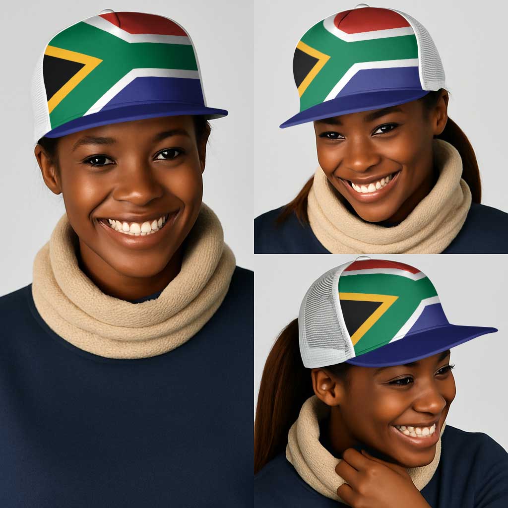 South Africa Mesh Trucker Cap Flag Color Inspiration - Wonder Print Shop