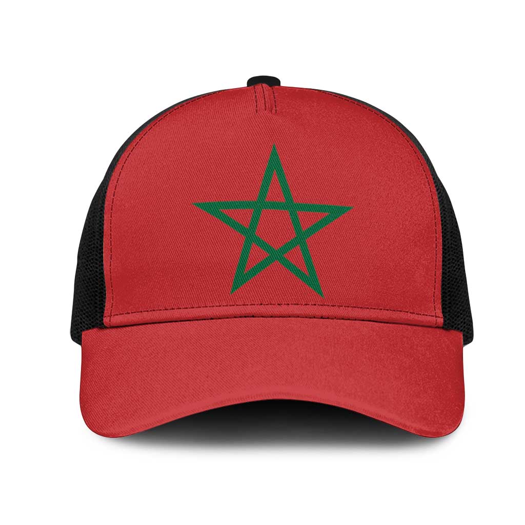Morocco Baseball Net Cap Flag Color Inspiration - Wonder Print Shop