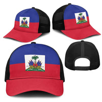 Haiti Mesh Trucker Cap Flag Color Inspiration - Wonder Print Shop