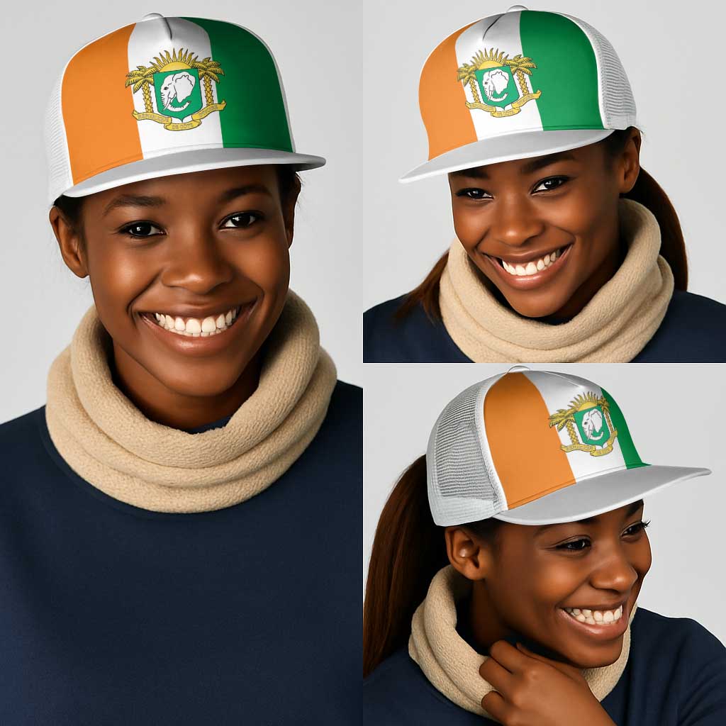 Ivory Coast Mesh Trucker Cap Flag Color Inspiration - Wonder Print Shop