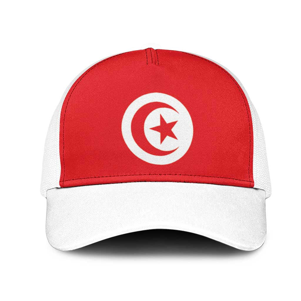 Tunisia Mesh Trucker Cap Flag Color Inspiration - Wonder Print Shop