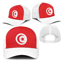 Tunisia Mesh Trucker Cap Flag Color Inspiration - Wonder Print Shop