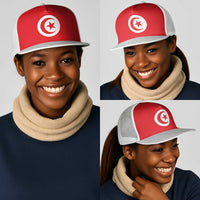 Tunisia Mesh Trucker Cap Flag Color Inspiration - Wonder Print Shop