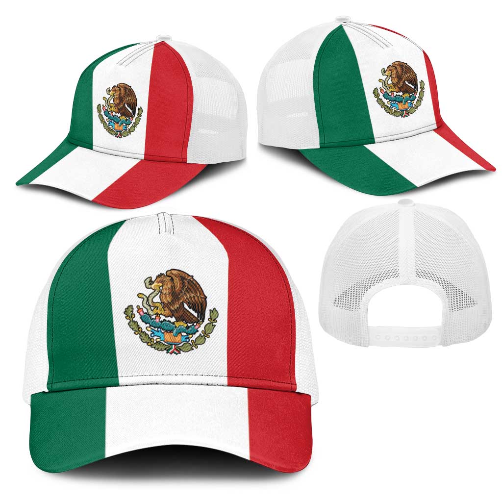 Mexico Mesh Trucker Cap Flag Color Inspiration - Wonder Print Shop