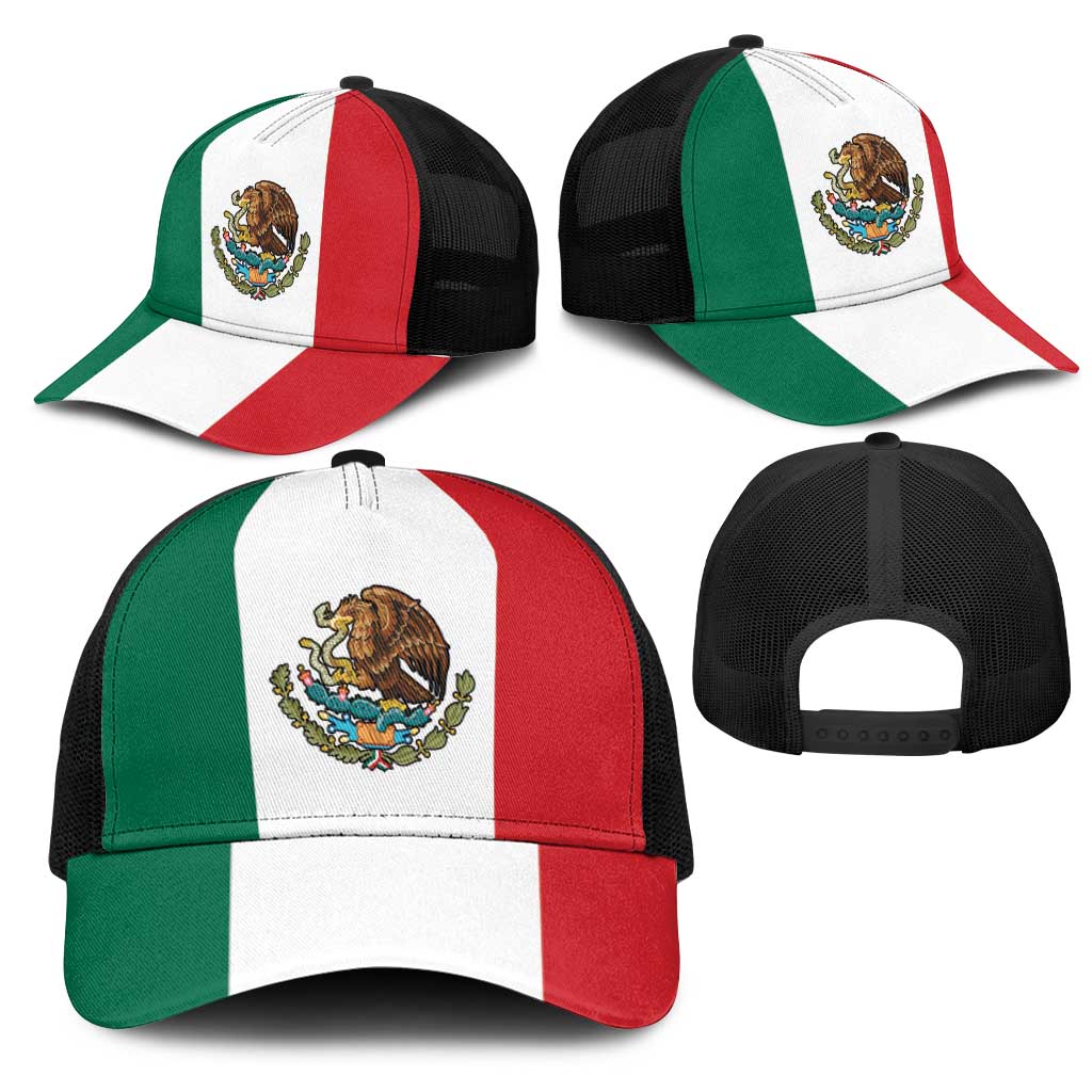 Mexico Mesh Trucker Cap Flag Color Inspiration - Wonder Print Shop
