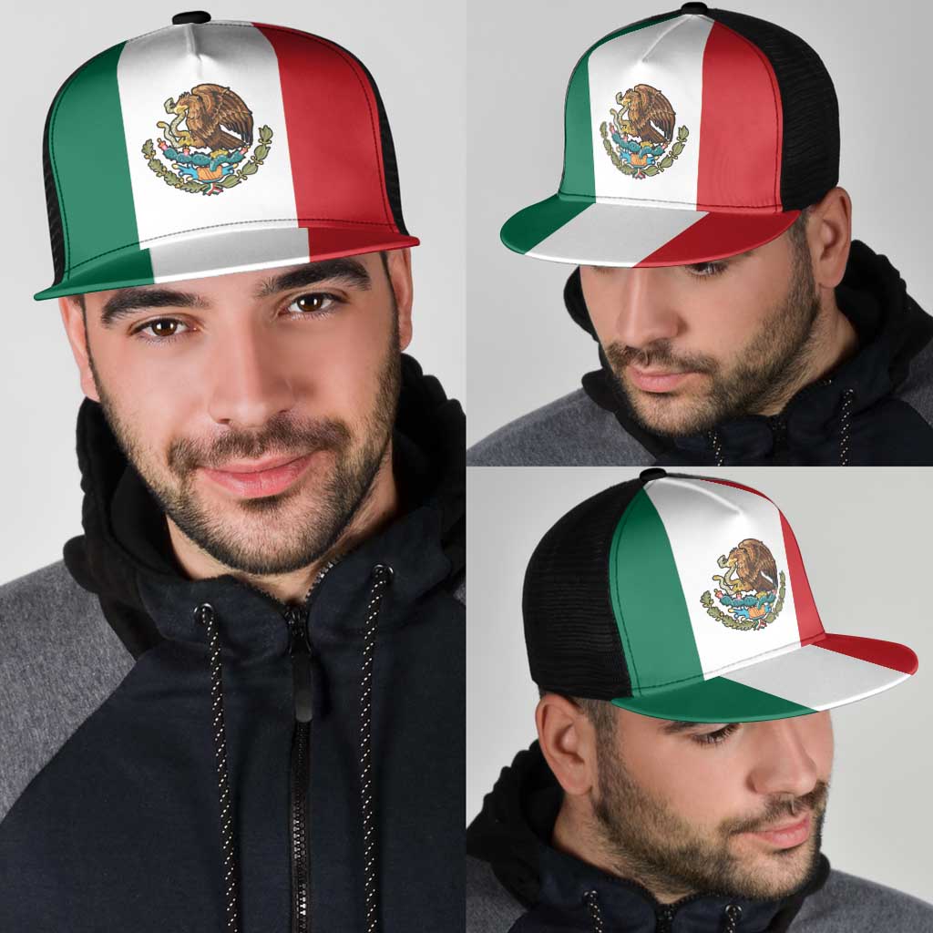 Mexico Mesh Trucker Cap Flag Color Inspiration - Wonder Print Shop