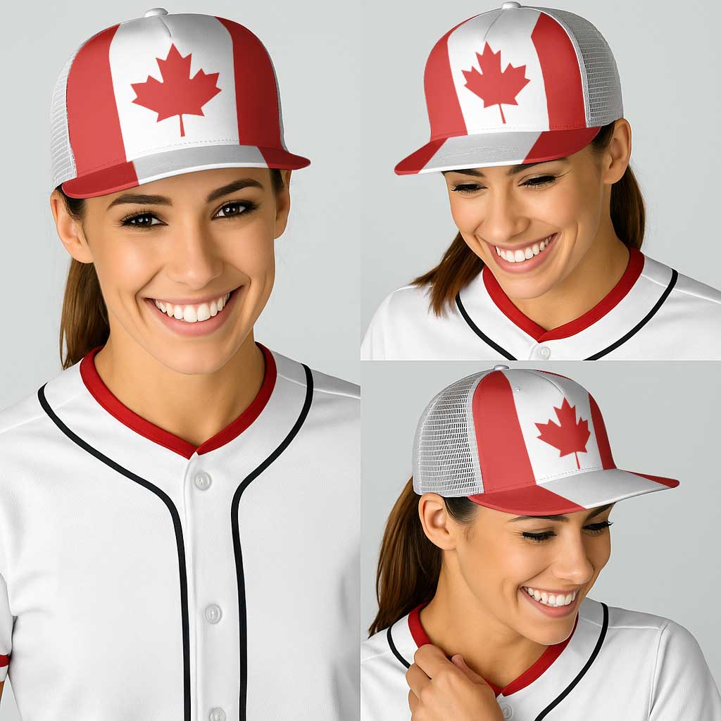 Canada Baseball Net Cap Flag Color Inspiration - Wonder Print Shop